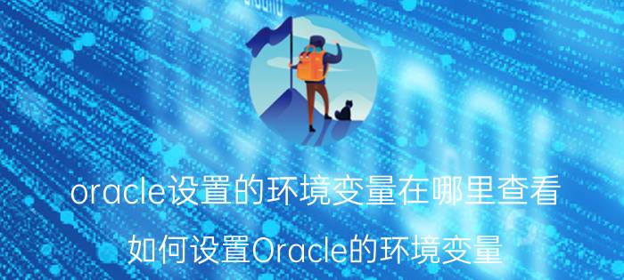 oracle设置的环境变量在哪里查看 如何设置Oracle的环境变量？